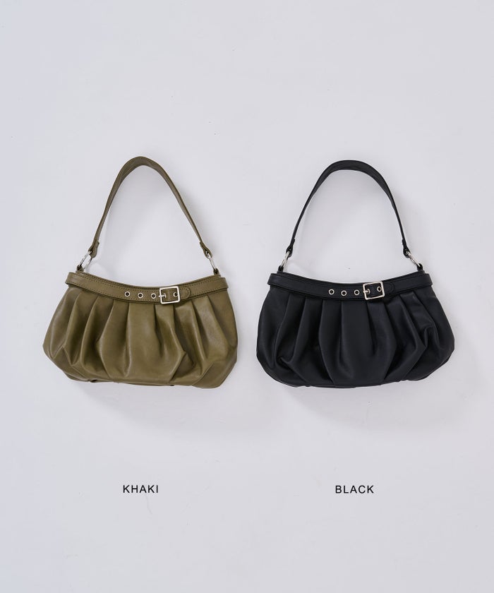 ミニバッグ/雑貨/ベルテッド タック ショルダーバッグ TINA：JOJUN 
