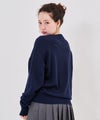 ニット/ロゴ/Vネック ビッグ 刺繍 ニットプルオーバー TINA：JOJUN
