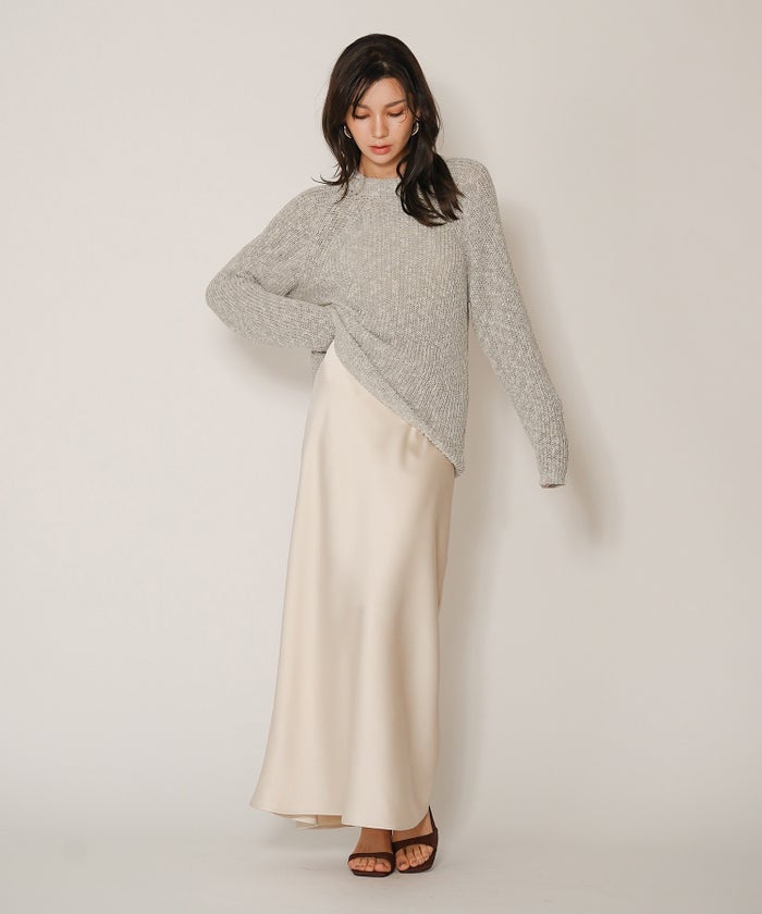 ニットトップス 軽量ニット 春ニット 秋ニット 着回し モード キノザケイ リリヤーン ニット KINO THE KEI