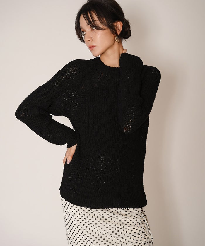 ニットトップス 軽量ニット 春ニット 秋ニット 着回し モード キノザケイ リリヤーン ニット KINO THE KEI