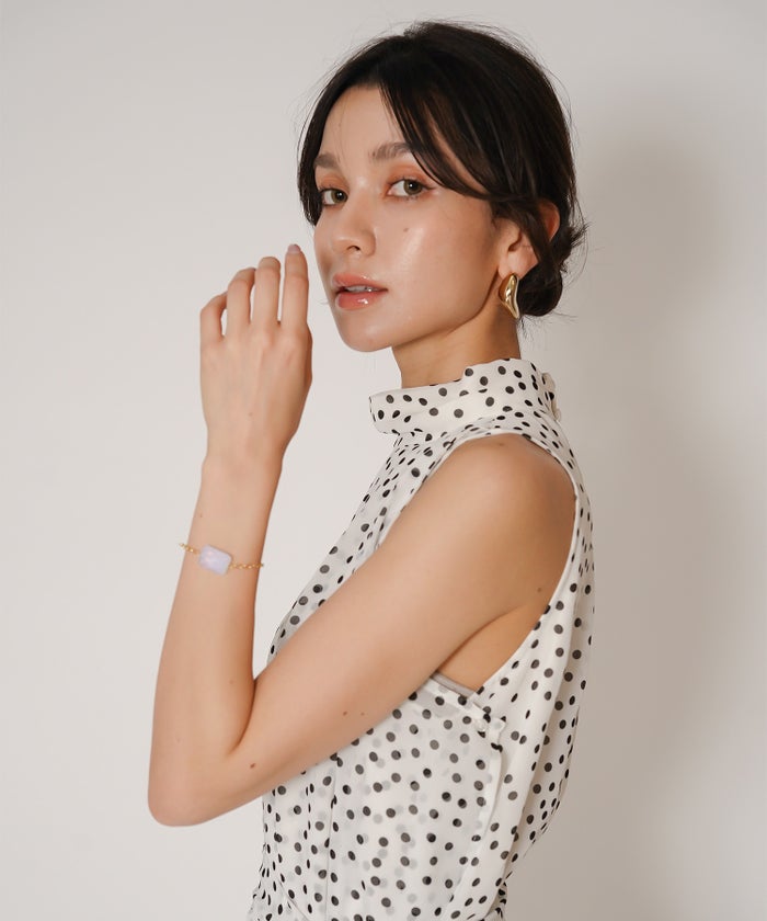 プレゼント ブレスレット 天然石 お守りジュエリー ギフト モード キノザケイ ムーンストーン ジュエルカット チェーン ブレスレット KINO THE KEI 
