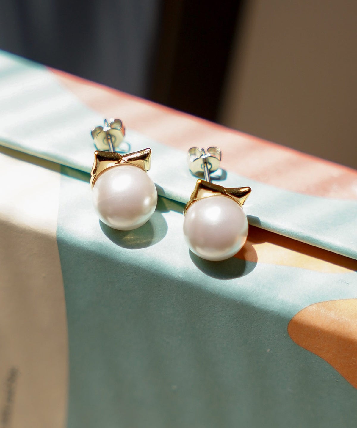 キャット パール ピアス イヤリング Cat Pearl Pierce Earring