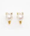 キャット パール ピアス イヤリング Cat Pearl Pierce Earring