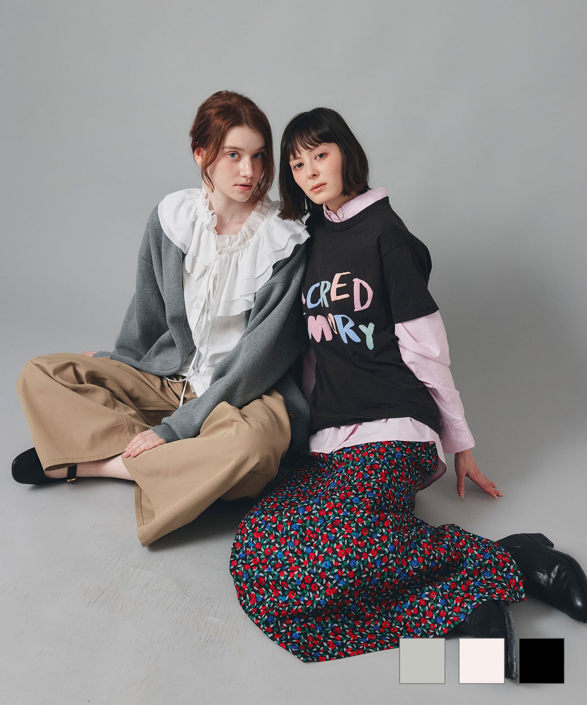 カラフルフロッキー プリント Tシャツ AT THE TRNK 全3色｜rnk531-0001