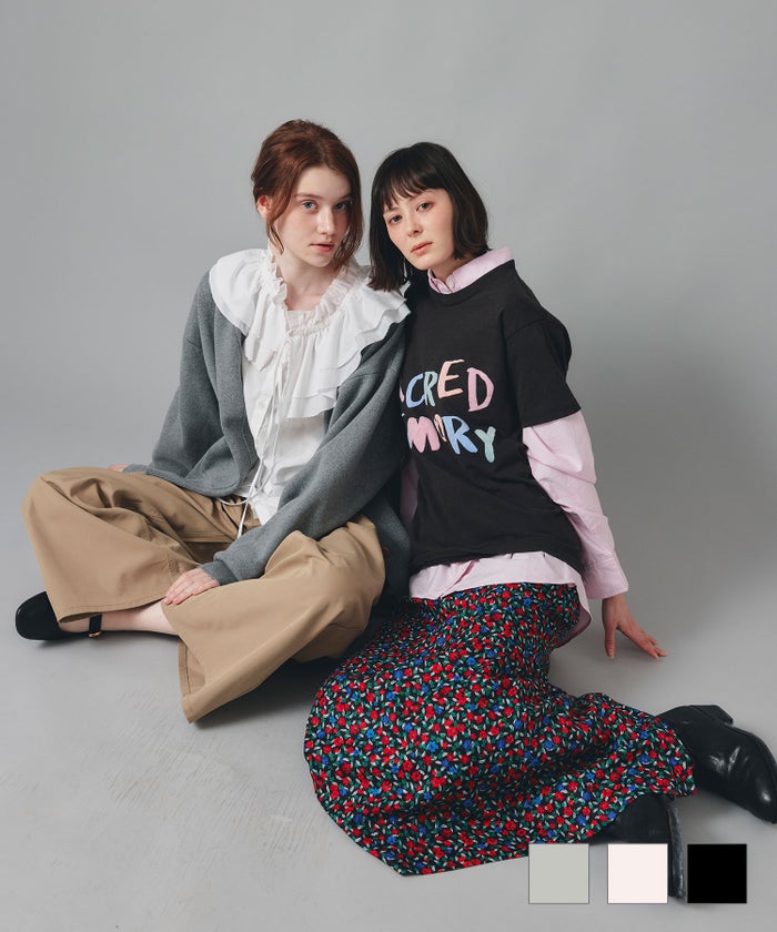 カラフルフロッキー プリント Tシャツ AT THE TRNK 全3色｜rnk531-0001