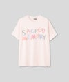 グレー ピンク ブラック 半袖 Tシャツ クロックフロッキープリント ウォッシャブル M L カラフルフロッキープリントTシャツ AT THE TRNK ＠