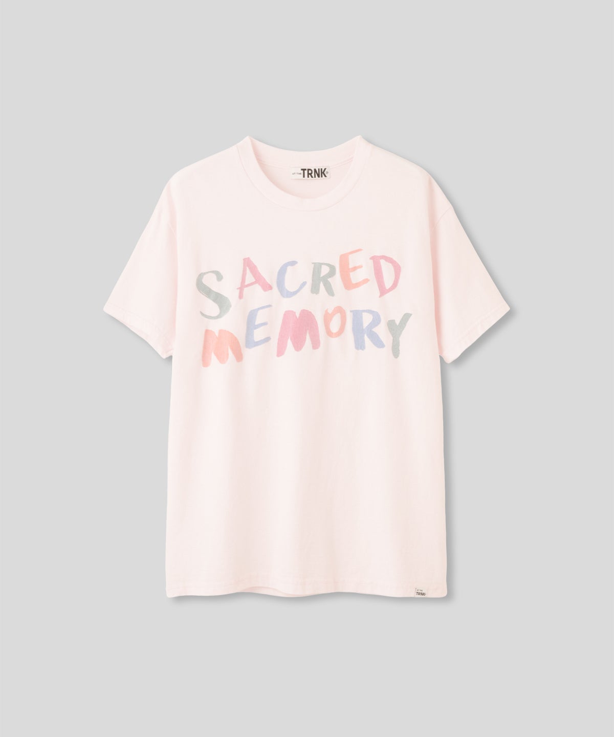 グレー ピンク ブラック 半袖 Tシャツ クロックフロッキープリント ウォッシャブル M L カラフルフロッキープリントTシャツ AT THE TRNK ＠