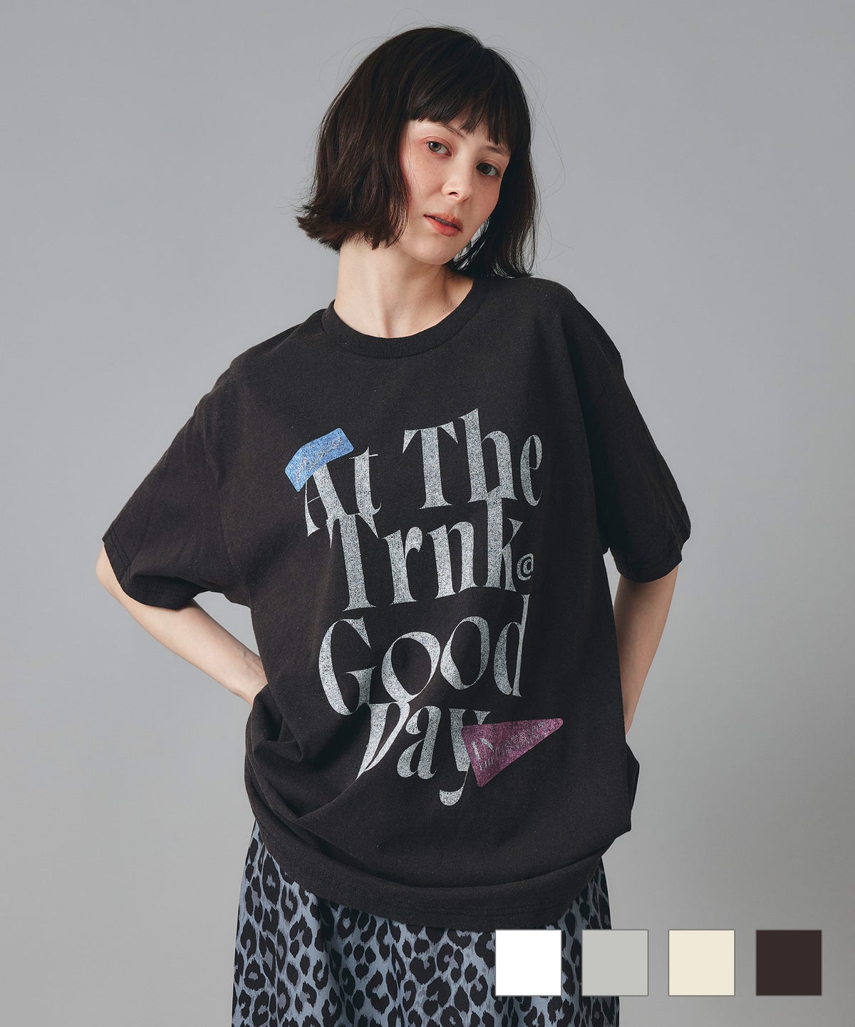 GOODDAYロゴ プリント Ｔシャツ AT THE TRNK 全4色｜rnk531-0002