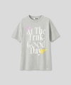ホワイト グレー クリーム ブラック Tシャツ 半袖 プリント ウォッシャブル M L GOODDAYロゴＴシャツ AT THE TRNK ＠