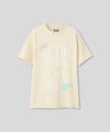 ホワイト グレー クリーム ブラック Tシャツ 半袖 プリント ウォッシャブル M L GOODDAYロゴＴシャツ AT THE TRNK ＠