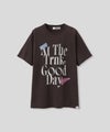 ホワイト グレー クリーム ブラック Tシャツ 半袖 プリント ウォッシャブル M L GOODDAYロゴＴシャツ AT THE TRNK ＠