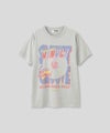 アイボリー グレー ブラック Tシャツ プリント 半袖 ウォッシャブル M L レコードプリントＴシャツ AT THE TRNK ＠