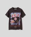 アイボリー グレー ブラック Tシャツ プリント 半袖 ウォッシャブル M L レコードプリントＴシャツ AT THE TRNK ＠