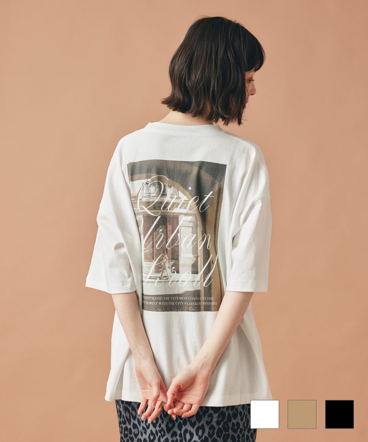 バックプリント フォト Ｔシャツ AT THE TRNK 全3色｜rnk531-0004