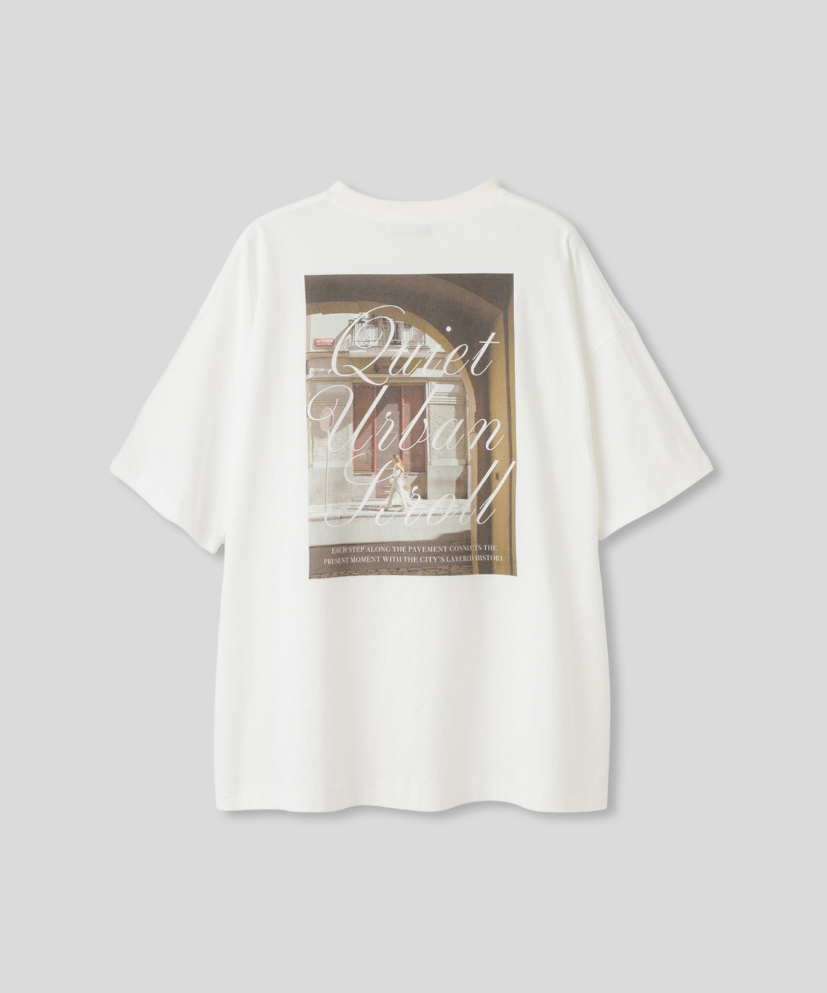 ホワイト ベージュ ブラック 半袖 Tシャツ バックプリント ウォッシャブル フリーサイズ フォトＴシャツ　バックプリント AT THE TRNK ＠