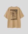ホワイト ベージュ ブラック 半袖 Tシャツ バックプリント ウォッシャブル フリーサイズ フォトＴシャツ　バックプリント AT THE TRNK ＠