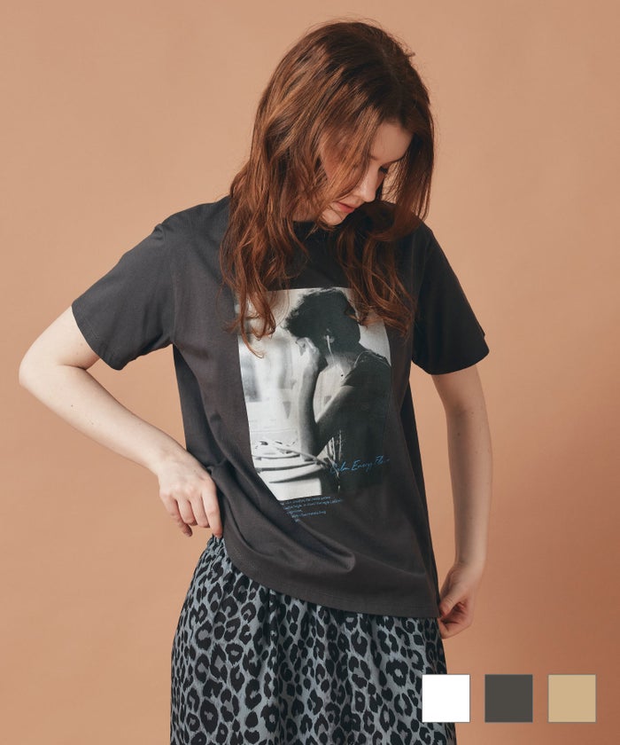 女性プリント フォト Tシャツ AT THE TRNK 全3色｜rnk531-0006