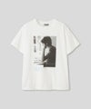 ホワイト チャコール ベージュ 半袖 Tシャツ プリント ウォッシャブル フリーサイズ フォトTシャツ　女性プリント AT THE TRNK ＠