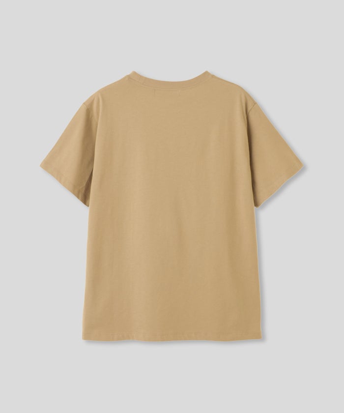 ホワイト チャコール ベージュ 半袖 Tシャツ プリント ウォッシャブル フリーサイズ フォトTシャツ　女性プリント AT THE TRNK ＠