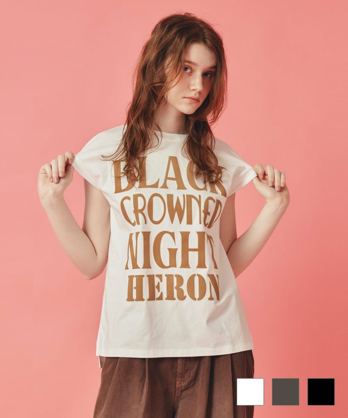英字ロゴプリント ノースリ Ｔシャツ AT THE TRNK 全3色｜rnk531-0014