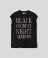 ホワイト チャコール ブラック ノースリーブ Tシャツ ウォッシャブル フリーサイズ ノースリプリントＴシャツ AT THE TRNK ＠