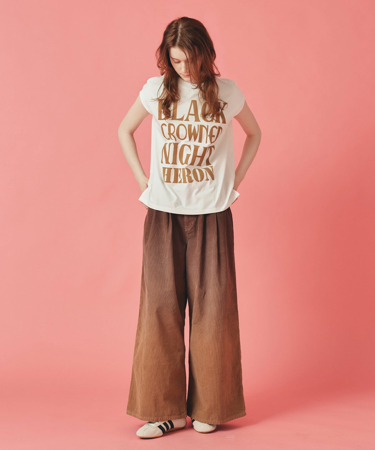 ホワイト チャコール ブラック ノースリーブ Tシャツ ウォッシャブル フリーサイズ ノースリプリントＴシャツ AT THE TRNK ＠