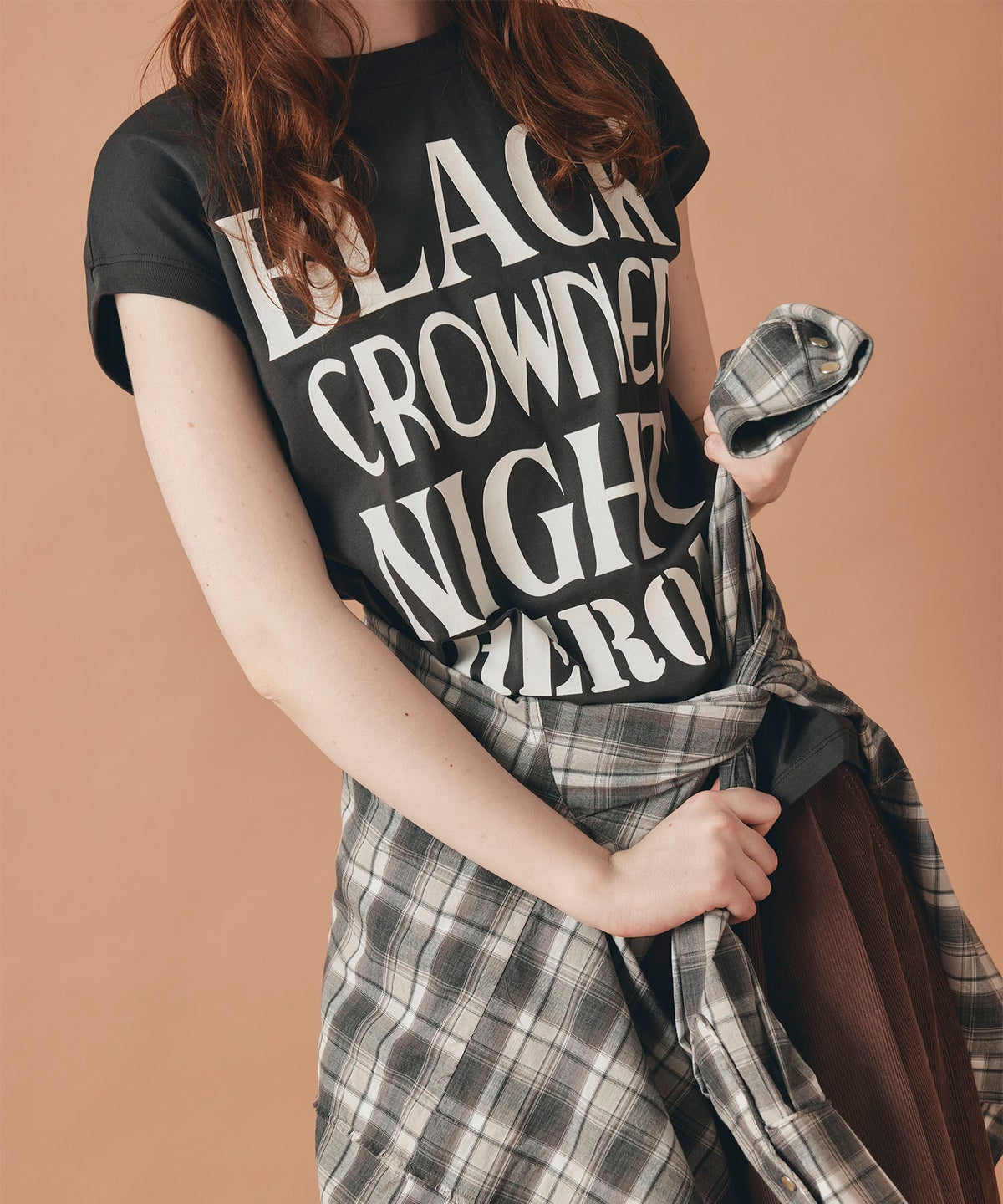 ホワイト チャコール ブラック ノースリーブ Tシャツ ウォッシャブル フリーサイズ ノースリプリントＴシャツ AT THE TRNK ＠