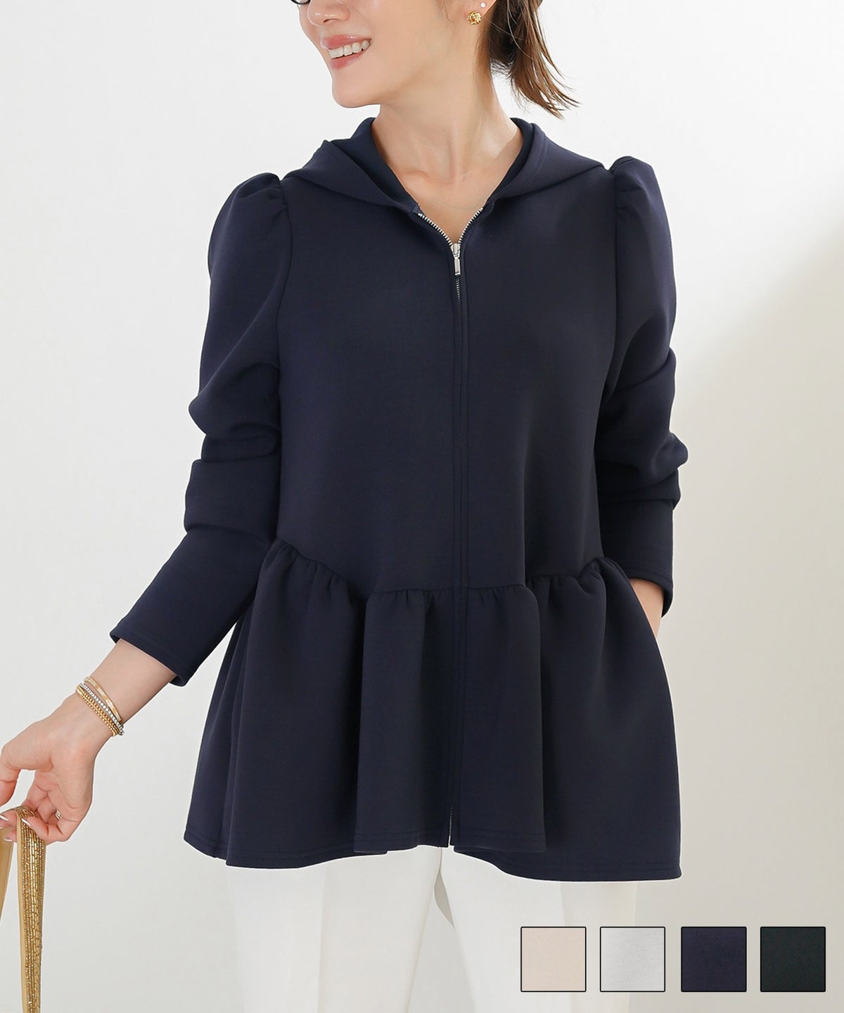 UVカット ダンボール ZIP UP パーカー Liala×PG