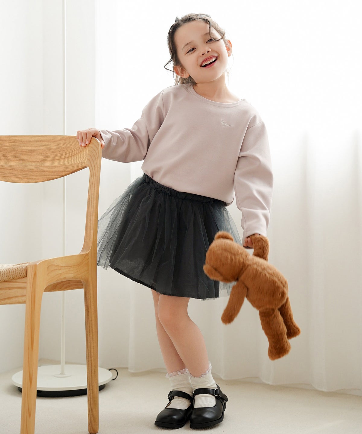 トップス カットソー 長袖 キッズ 親子 おしゃれ おそろい シンプ 90 100 110 120 秋 春 vaniller kids 長袖 Tシャツ le reve vaniller