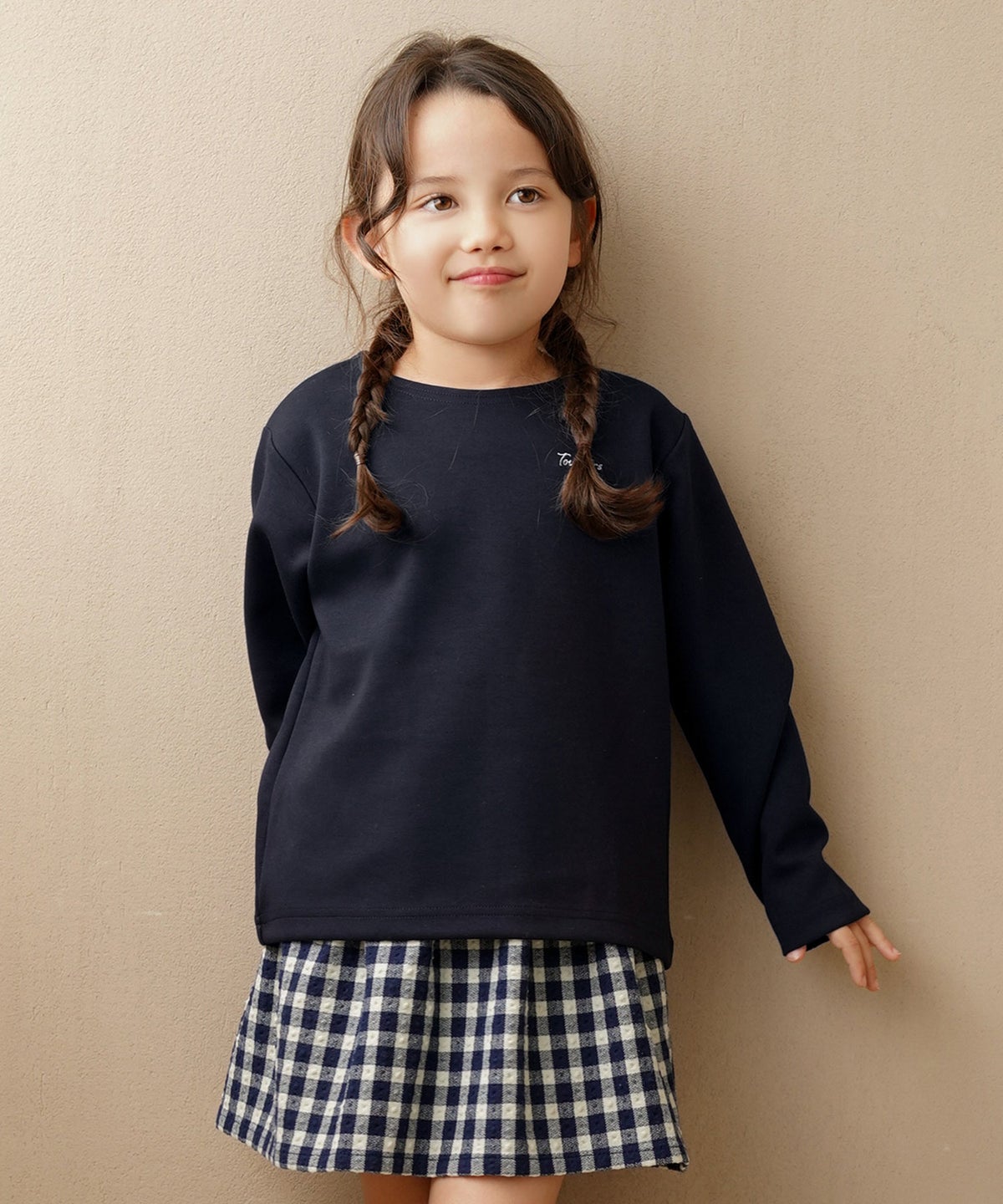 トップス カットソー 長袖 キッズ 親子 おしゃれ おそろい シンプ 90 100 110 120 秋 春 vaniller kids 長袖 Tシャツ le reve vaniller