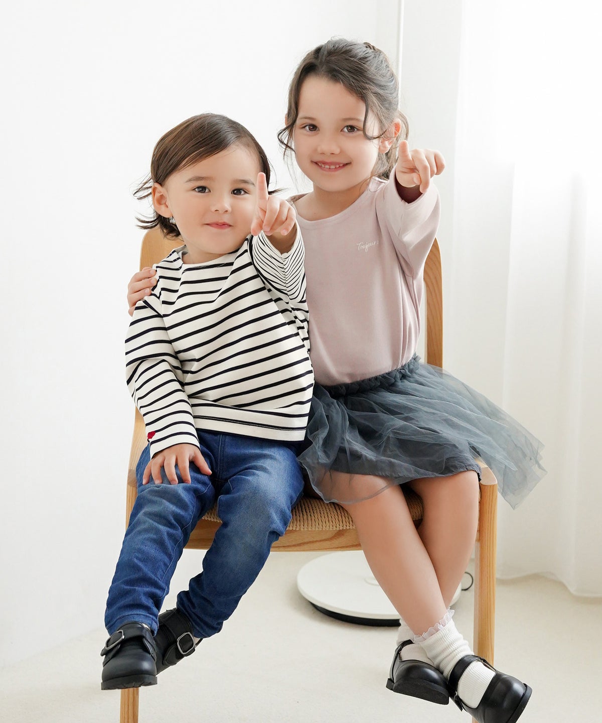 トップス カットソー 長袖 キッズ 親子 おしゃれ おそろい シンプ 90 100 110 120 秋 春 vaniller kids 長袖 Tシャツ le reve vaniller