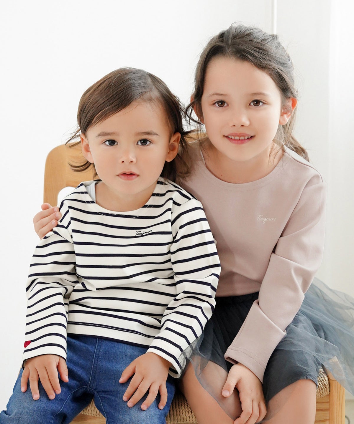 トップス カットソー 長袖 キッズ 親子 おしゃれ おそろい シンプ 90 100 110 120 秋 春 vaniller kids 長袖 Tシャツ le reve vaniller
