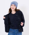 羽織/ふわふわ/ビッグボタン シャギーニットカーディガンTINA：JOJUN