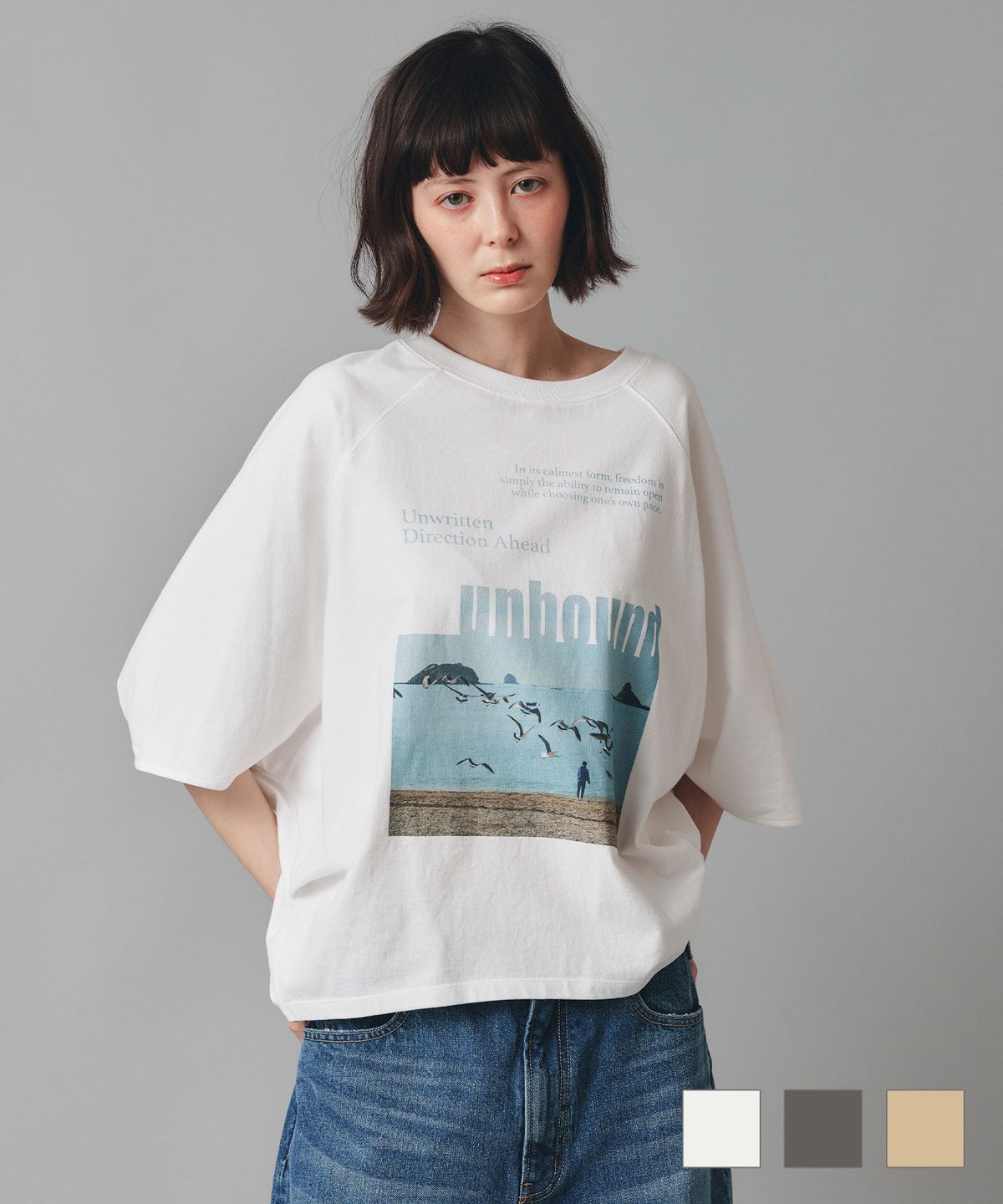 ビックシルエット フォト Ｔシャツ AT THE TRNK