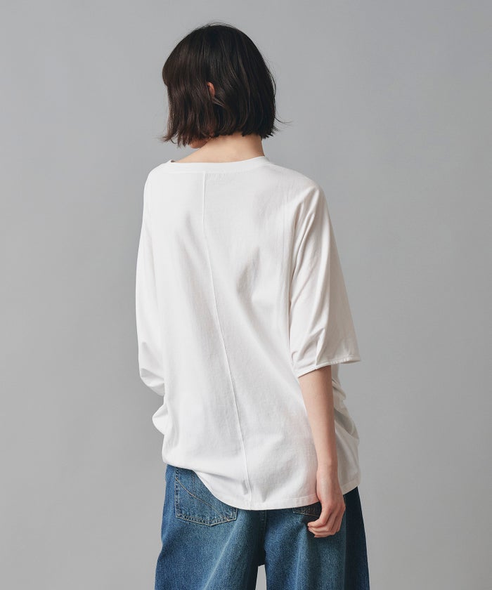ホワイト チャコール ベージュ Tシャツ フォトプリント ビッグシルエット ウォッシャブル フリーサイズ ビックシルエットフォトＴ AT THE TRNK