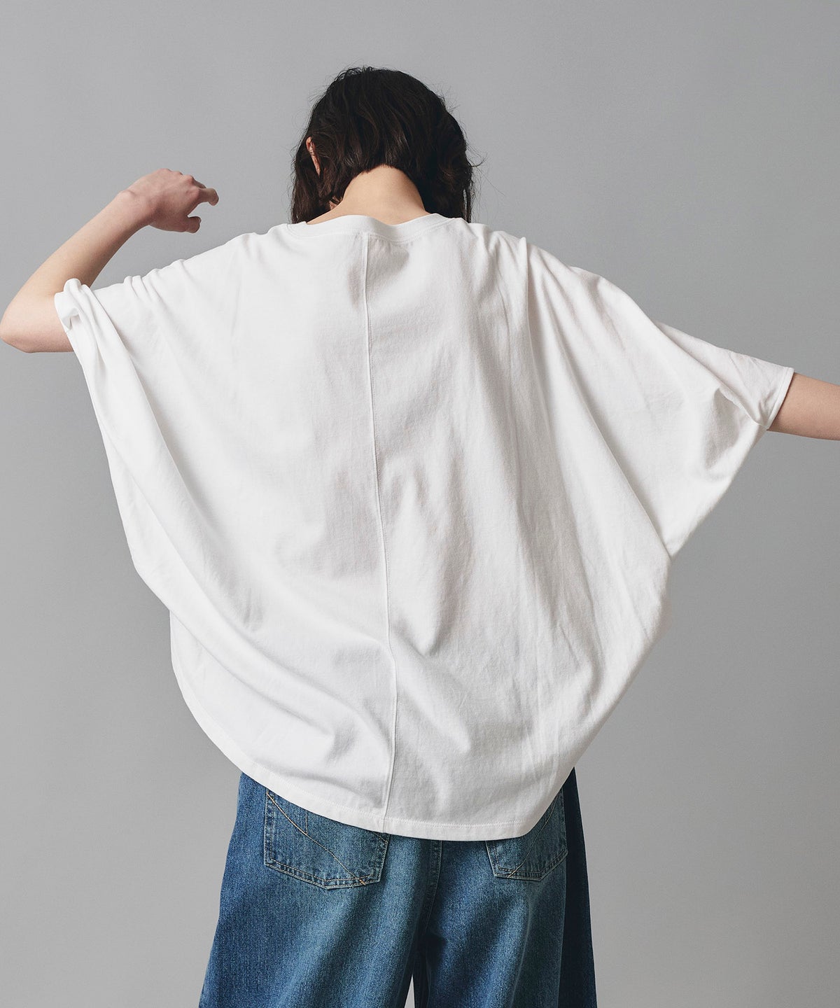 ホワイト チャコール ベージュ Tシャツ フォトプリント ビッグシルエット ウォッシャブル フリーサイズ ビックシルエットフォトＴ AT THE TRNK
