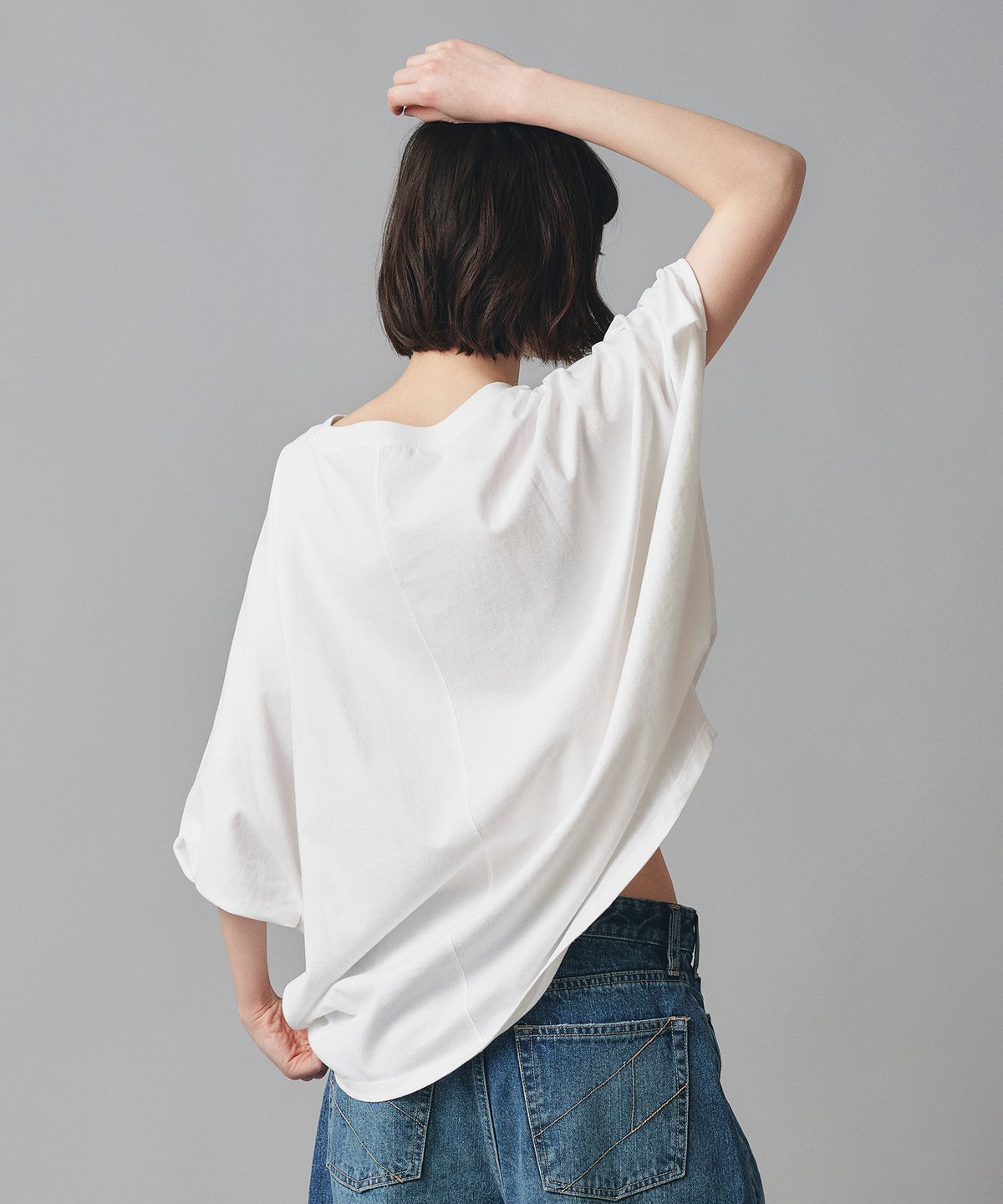 ホワイト チャコール ベージュ Tシャツ フォトプリント ビッグシルエット ウォッシャブル フリーサイズ ビックシルエットフォトＴ AT THE TRNK