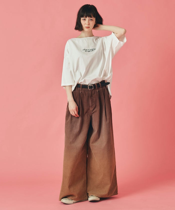 ホワイト チャコール ブラック Tシャツ フロッキーロゴ 半袖 ウォッシャブル フリーサイズ 2wayビックフロッキーロゴ Tシャツ AT THE TRNK