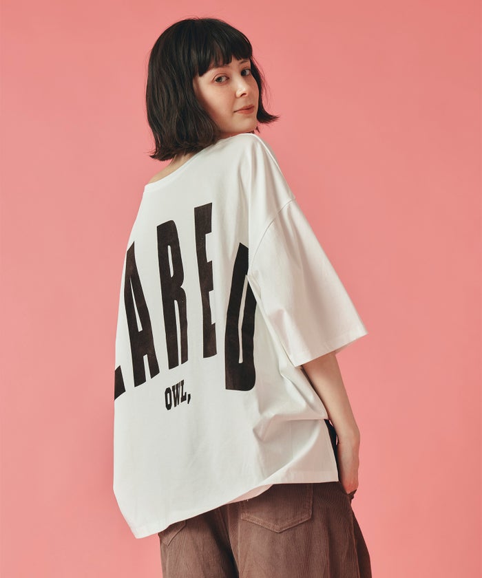 ホワイト チャコール ブラック Tシャツ フロッキーロゴ 半袖 ウォッシャブル フリーサイズ 2wayビックフロッキーロゴ Tシャツ AT THE TRNK