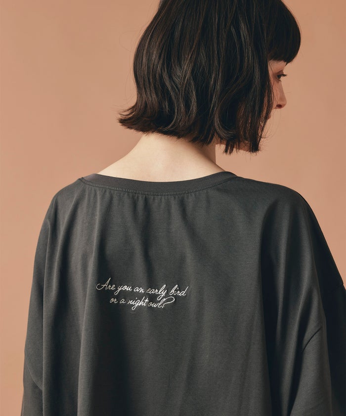 ホワイト チャコール ブラック Tシャツ フロッキーロゴ 半袖 ウォッシャブル フリーサイズ 2wayビックフロッキーロゴ Tシャツ AT THE TRNK