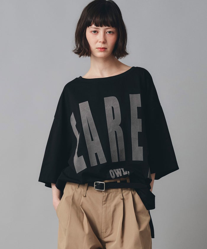 ホワイト チャコール ブラック Tシャツ フロッキーロゴ 半袖 ウォッシャブル フリーサイズ 2wayビックフロッキーロゴ Tシャツ AT THE TRNK