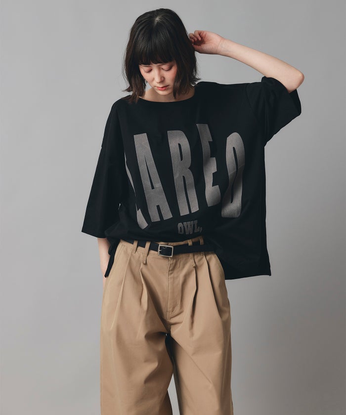 ホワイト チャコール ブラック Tシャツ フロッキーロゴ 半袖 ウォッシャブル フリーサイズ 2wayビックフロッキーロゴ Tシャツ AT THE TRNK