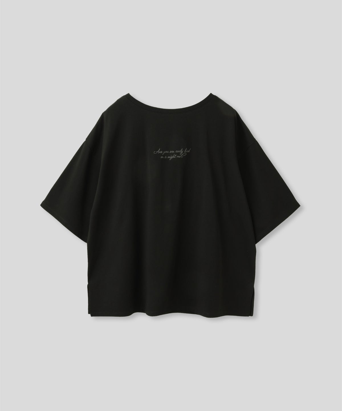 ホワイト チャコール ブラック Tシャツ フロッキーロゴ 半袖 ウォッシャブル フリーサイズ 2wayビックフロッキーロゴ Tシャツ AT THE TRNK