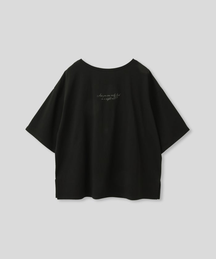 ホワイト チャコール ブラック Tシャツ フロッキーロゴ 半袖 ウォッシャブル フリーサイズ 2wayビックフロッキーロゴ Tシャツ AT THE TRNK