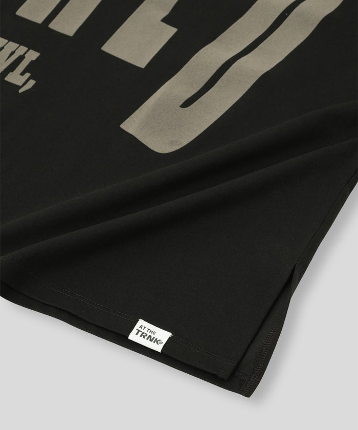 ホワイト チャコール ブラック Tシャツ フロッキーロゴ 半袖 ウォッシャブル フリーサイズ 2wayビックフロッキーロゴ Tシャツ AT THE TRNK