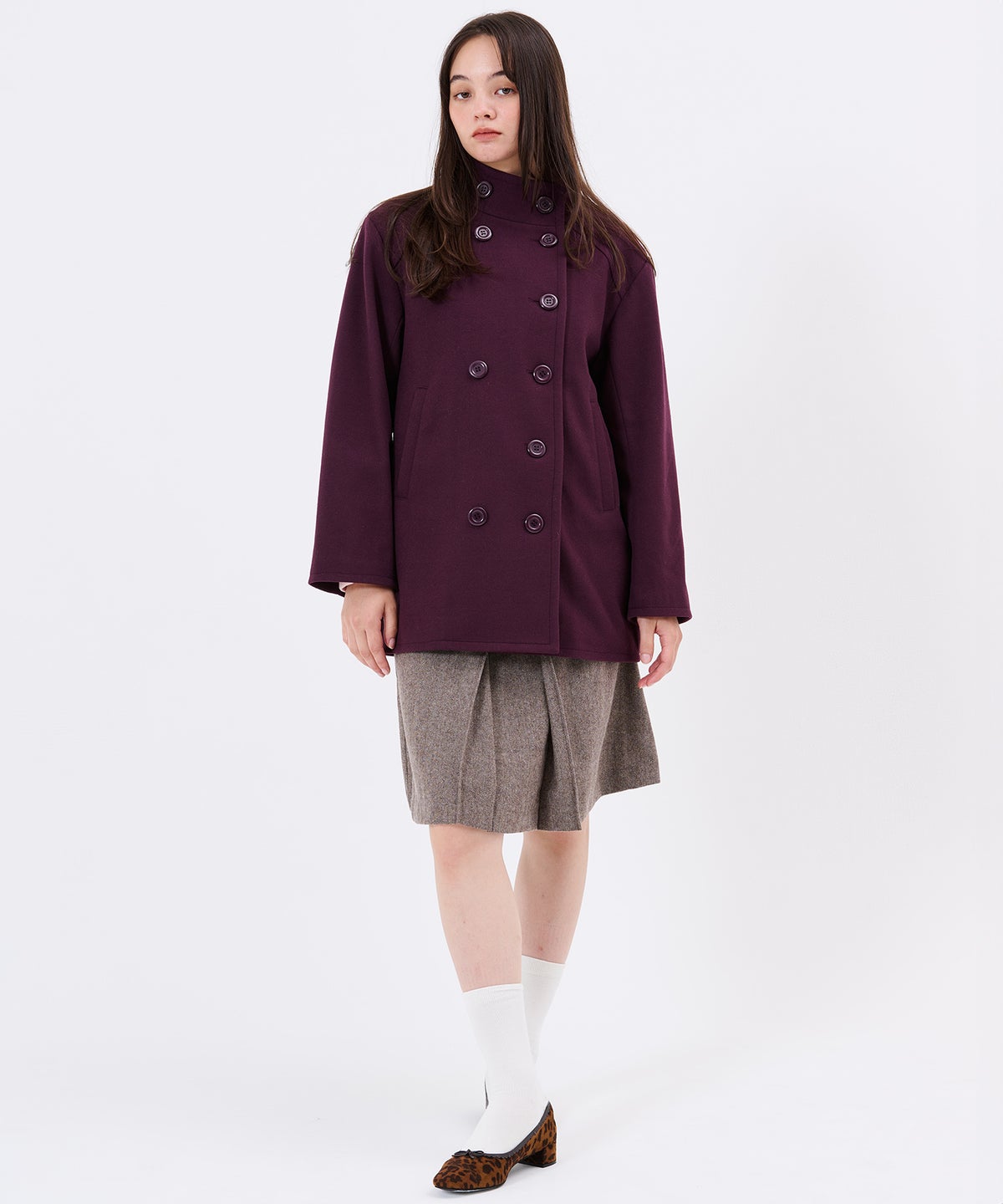 フロント インバーテッド プリーツスカート TINA：JOJUN
