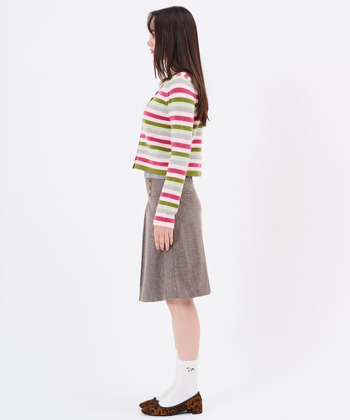 フロント インバーテッド プリーツスカート TINA：JOJUN