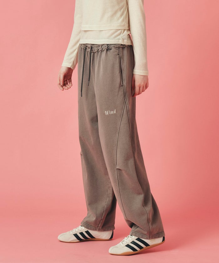 チャコール ベージュ モカ パウダーブリーチ パンツ フリーサイズ パウダーブリーチパンツ AT THE TRNK