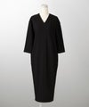コクーン シルエット ワンピース グレージュ ネイビー ブラック M コクーンシルエットワンピース HUIT