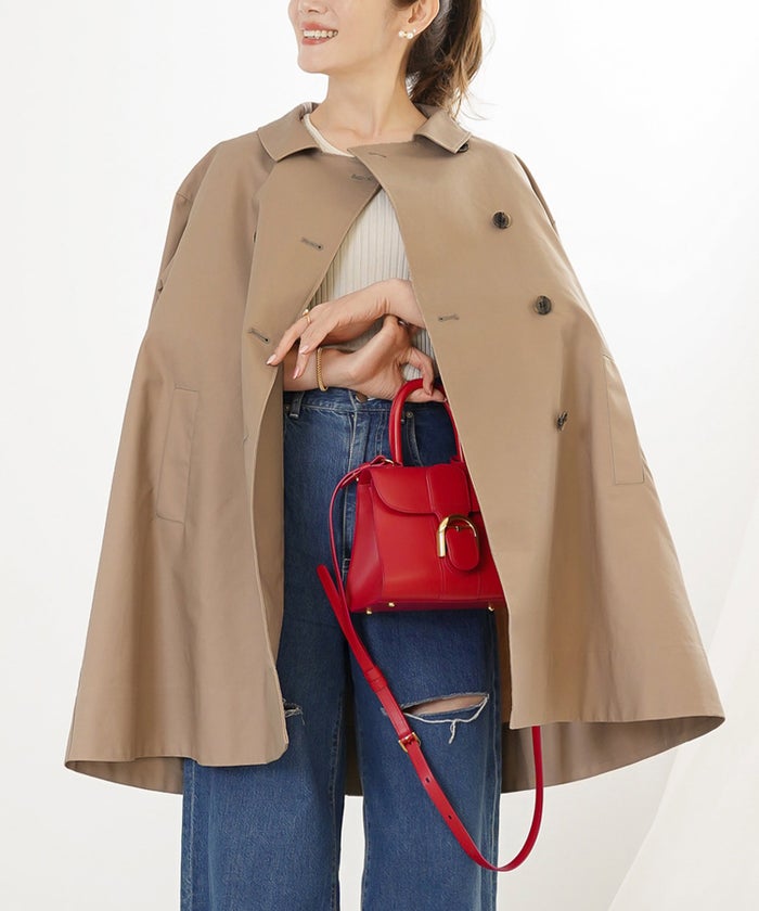アウター 秋冬 オフィス 大人可愛い 上品 きれいめ 大人カジュアル フェミニン ジョイントスペース バックリボンコットンコート Liala×PG